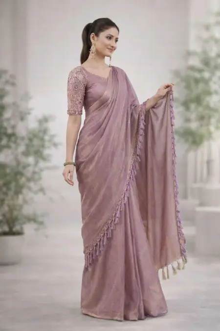 Nude Art Silk Bollywood Saree (Regular Sari)