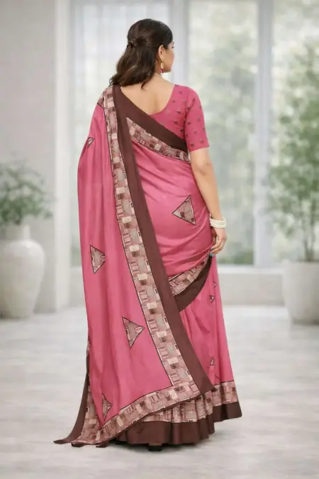 Pink Art Silk Bollywood Saree (Regular Sari) view 2