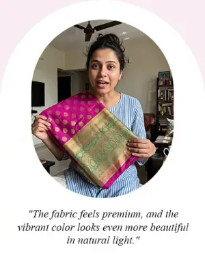 The fabric feels premium, and the vibrant color looks even more beautiful in natural light.