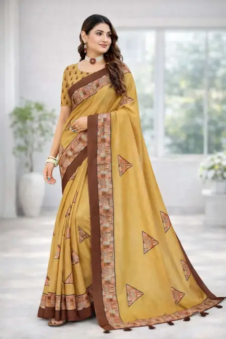 Mustard Art Silk Bollywood Saree (Regular Sari)