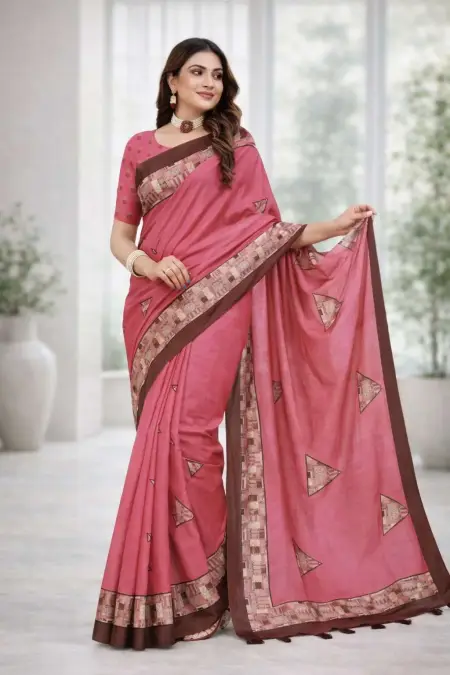 Pink Art Silk Bollywood Saree (Regular Sari)