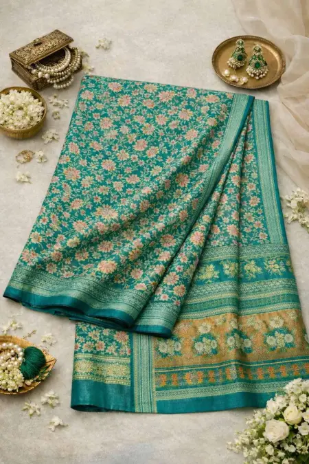 Rama Banarasi Silk Banarasi Saree (Regular Sari) view 4